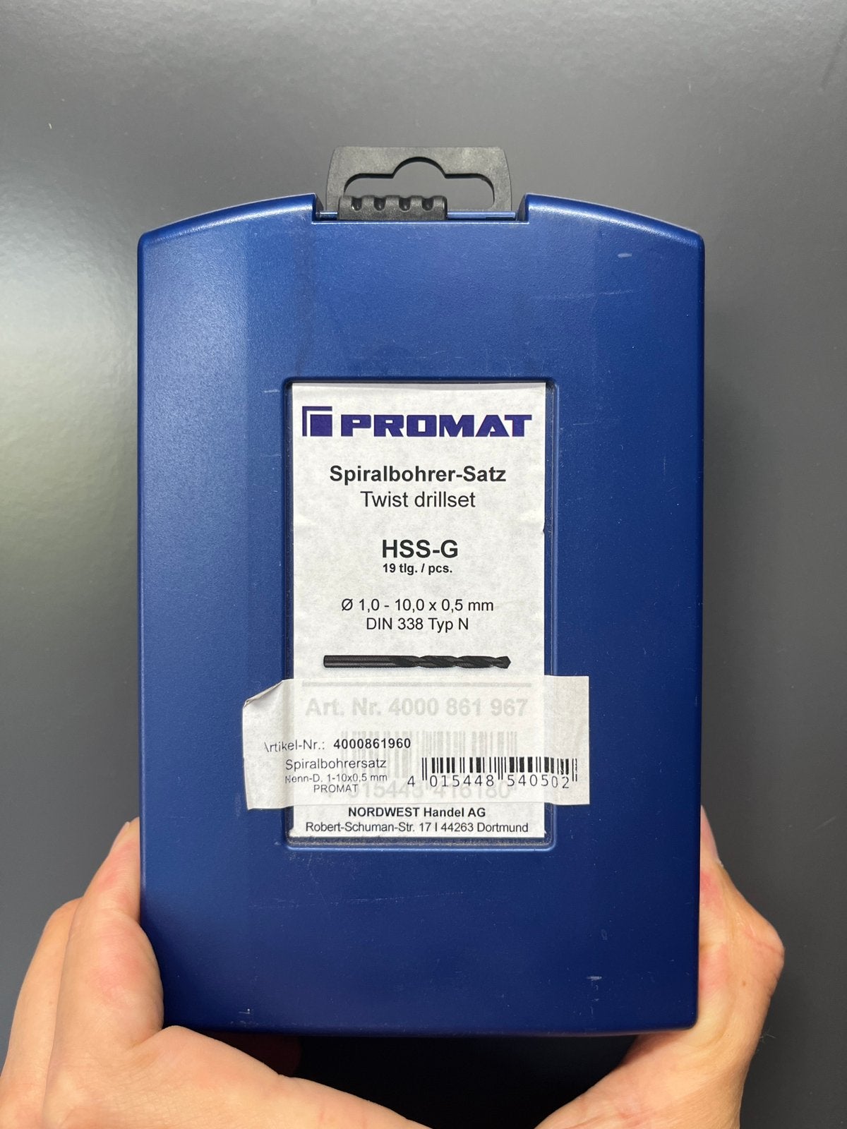Nieuwe PROMAT HSS-G spiraalborenset 19-delig 1,0 t/m 10,0 mm, Ophalen of Verzenden, Nieuw