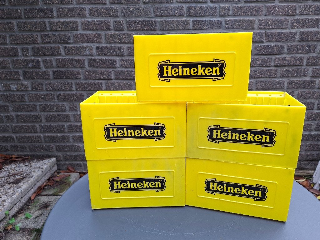 5x Heineken kratjes, Verzamelen, Ophalen of Verzenden, Zo goed als nieuw, Overige typen, Heineken