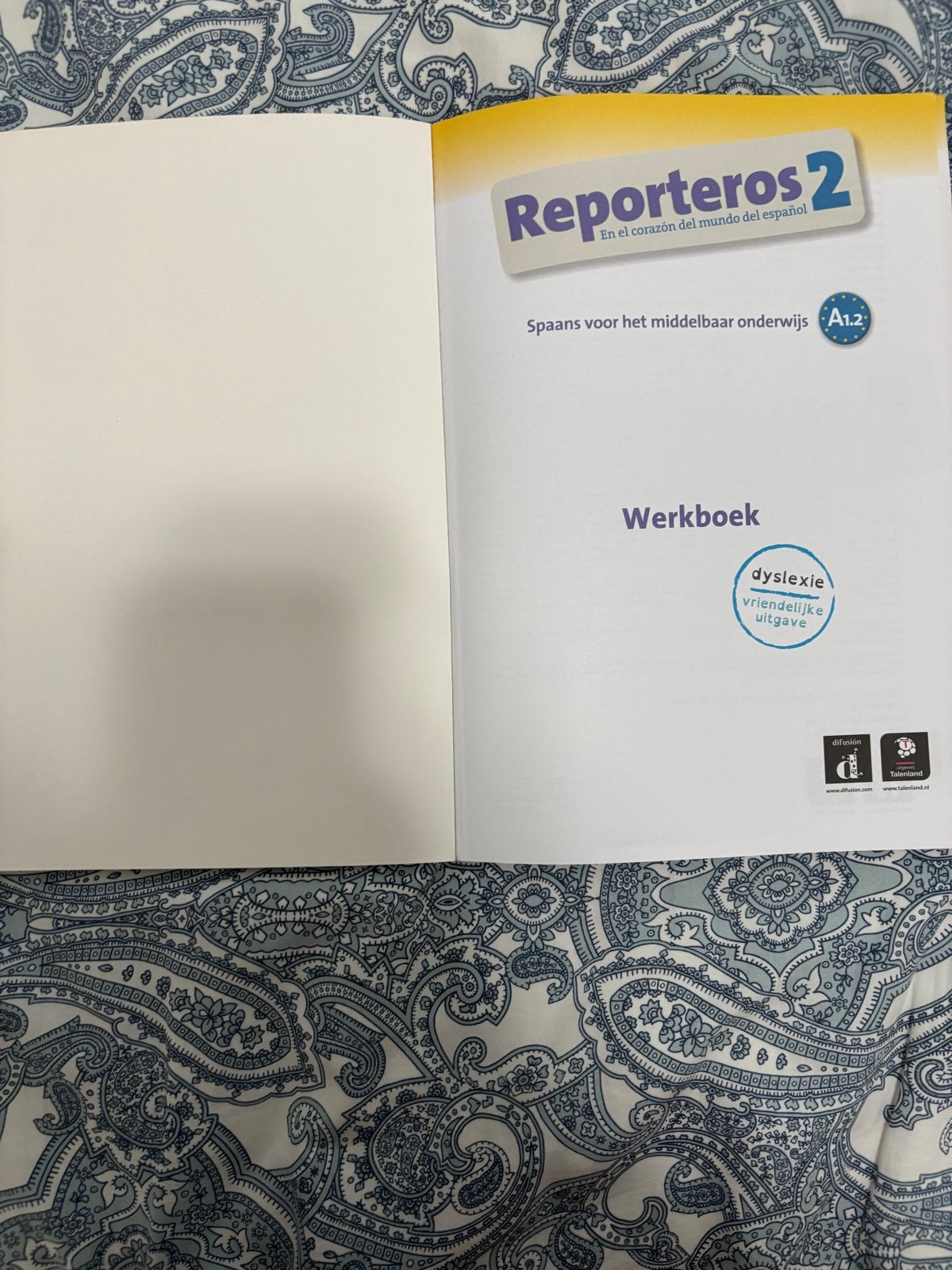 Reporteros 2 werkboek Spaans havo/vwo A1.2, Ophalen of Verzenden, Nieuw, Talenland