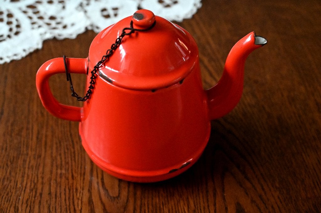 Theepot / koffiepotje emaille, Ophalen of Verzenden