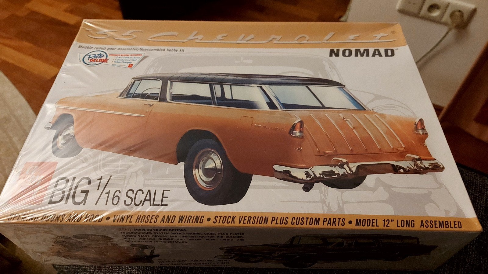 ongeopende AMT 1/16 '55 Chevrolet Nomad Retro uitvoering, Overige merken, Auto, Groter dan 1:32, Nieuw