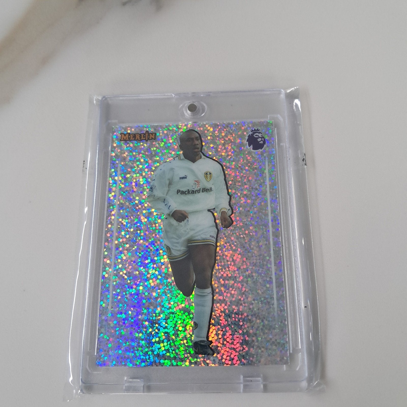topps merlin the shiny case hit jimmy hasselbaink, Ophalen of Verzenden, Nieuw, Plaatje