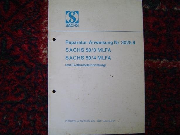Sachs 50/3 50/4 MLFA 1966 ? reparatur anleitung 3 & 4 gang, Fietsen en Brommers, Ophalen of Verzenden
