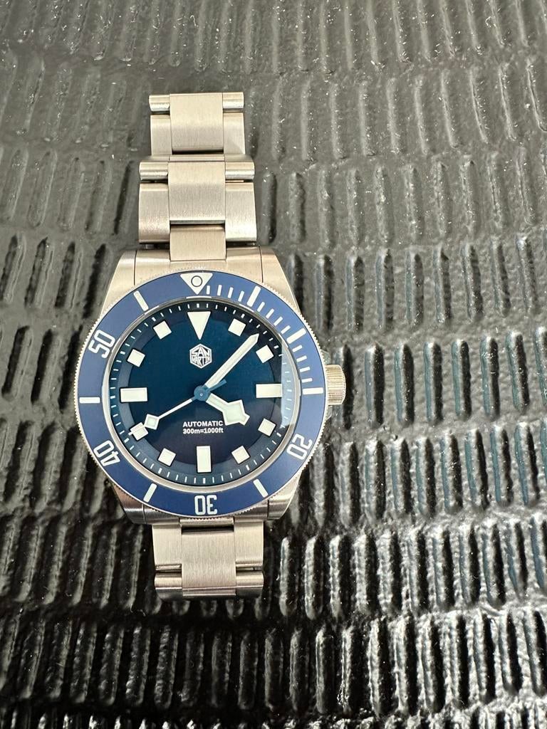 San Martin Titanium Automatisch Horloge €200, Sieraden, Tassen en Uiterlijk, Horloges | Heren, Ophalen, Zo goed als nieuw, Overige materialen