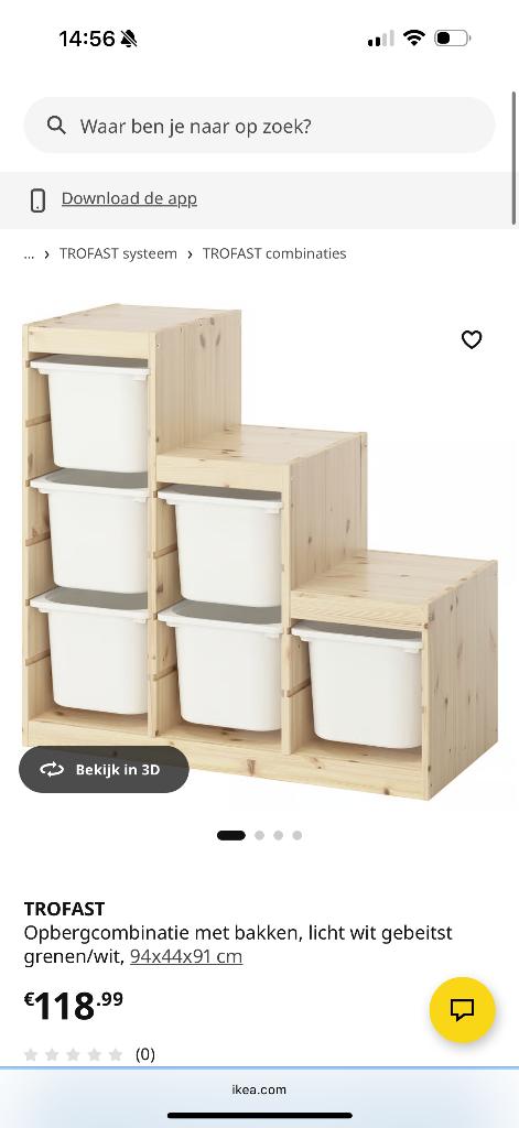 Ikea Trofast compleet, Huis en Inrichting, Ophalen, 5 laden of meer, Eikenhout, 50 tot 100 cm