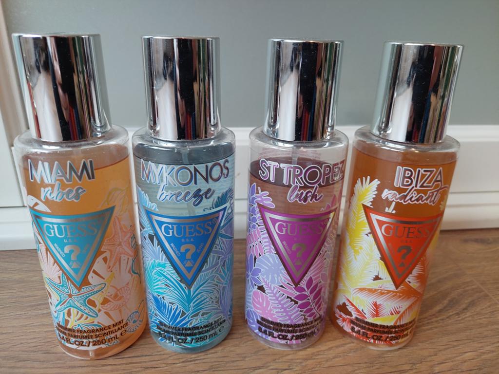 Guess Fragrance Mists - Miami, Mykonos, St Tropez, Ibiza, Ophalen of Verzenden, Zo goed als nieuw