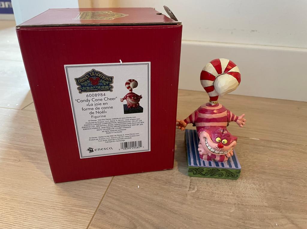 Jim Shore Disney traditions Cheshire kerstmis Cat, Verzamelen, Disney, Ophalen of Verzenden, Overige figuren, Zo goed als nieuw