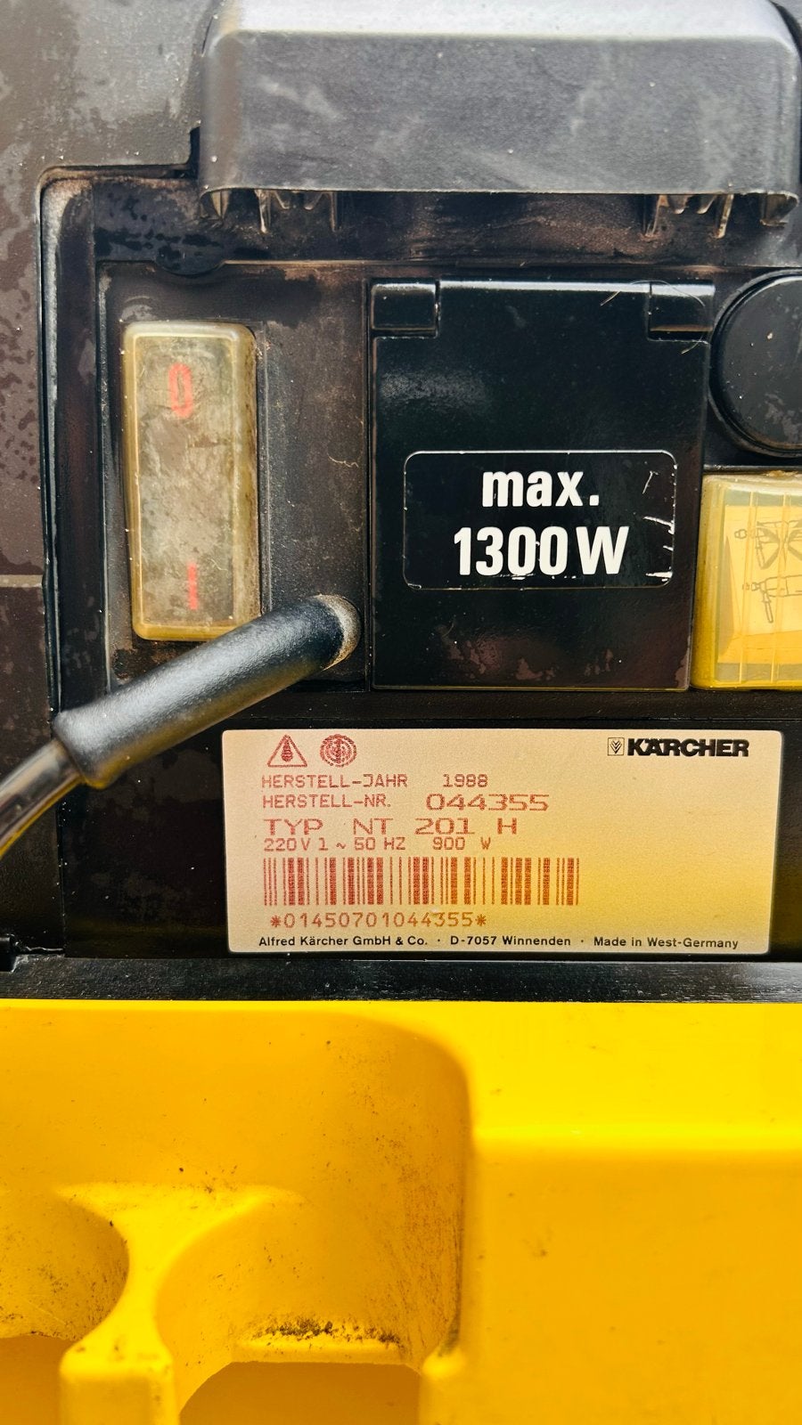 Kärcher NT 201 H Industriële Stofzuiger - 1300W, Inclusief accessoires, Gebruikt, Kärcher, Ophalen of Verzenden