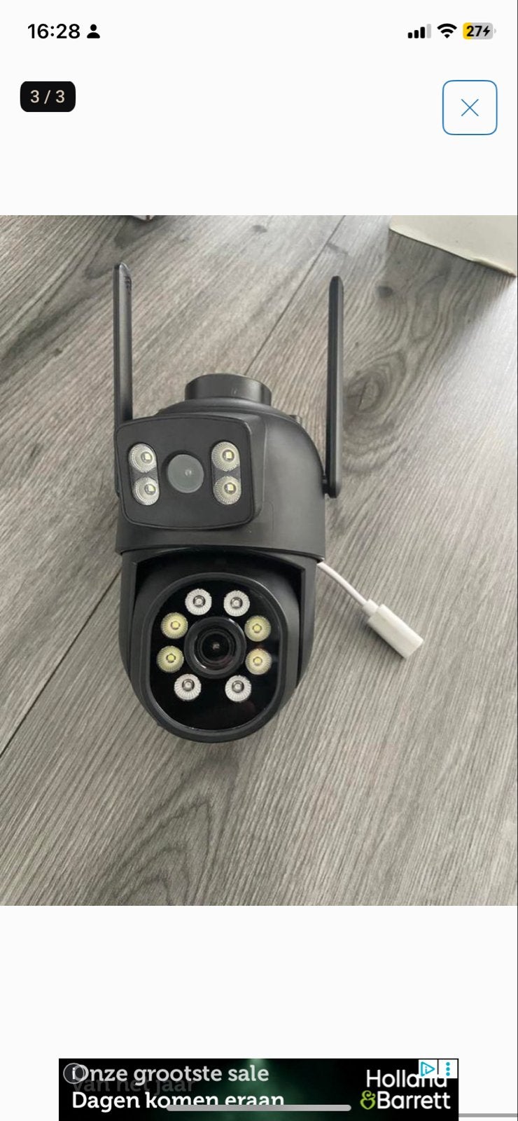 Beveiligingscamera met Lamp, App, Alarm en UV-lamp, Ophalen of Verzenden, Nieuw, Buitencamera