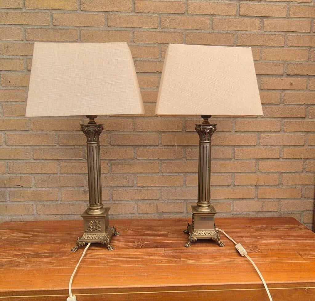 Set zware vintage tafellampen – klassieke/Empire stijl – wer, Huis en Inrichting, Lampen | Tafellampen, Ophalen