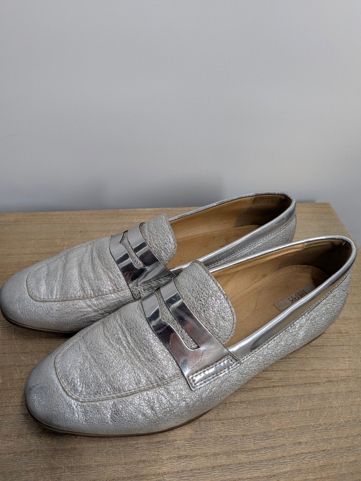 Geox loafers zilverkleurig maat 39, Geox, Overige kleuren, Instappers, Geox