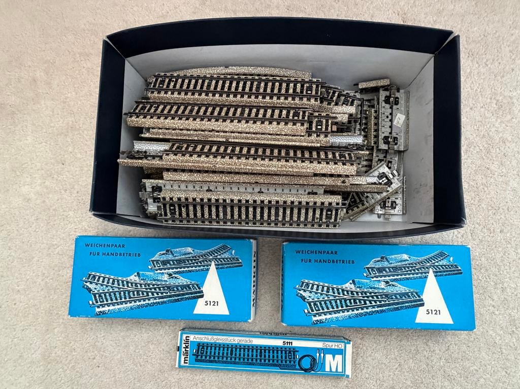 Märklin H0 Rails en Wissels - Grote Partij, Hobby en Vrije tijd, Modeltreinen | H0, Wisselstroom, Gebruikt, Rails, Ophalen of Verzenden