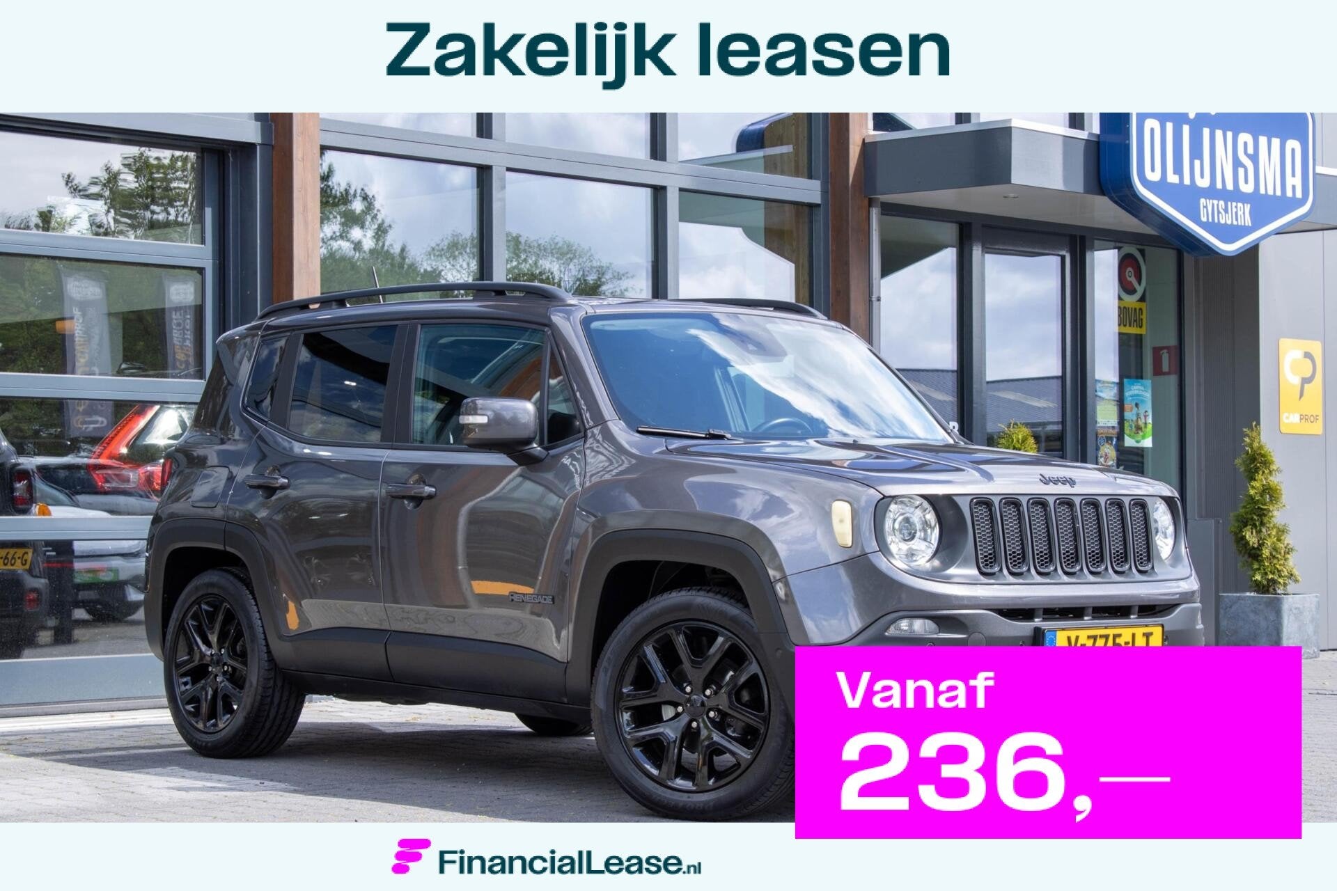 Jeep Renegade 1.4 MultiAir Limited|Grijs Kenteken|Parkeersen, Jeep, Automatische klimaatregeling, Gebruikt, 4 cilinders