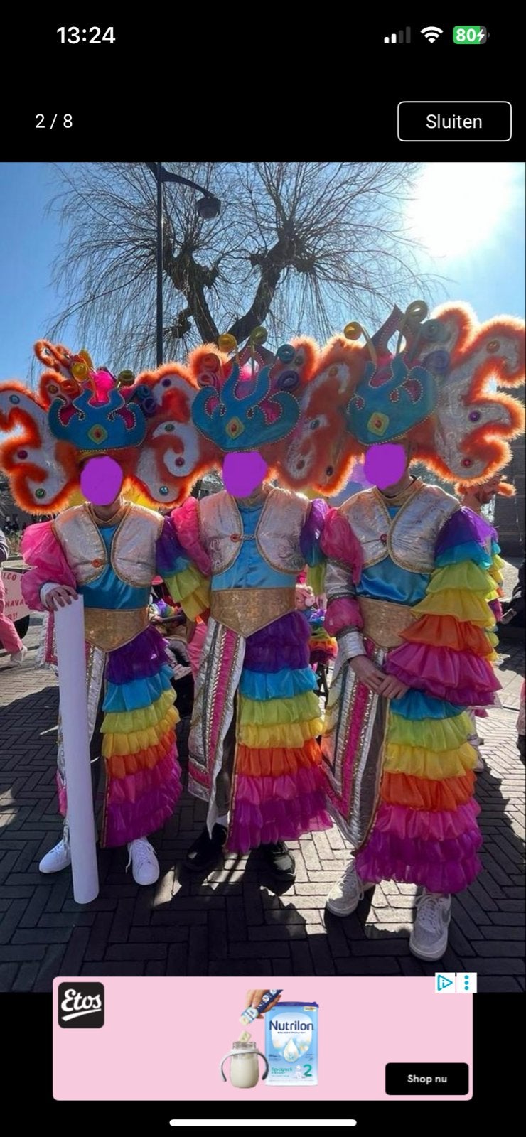 6 Carnavalspakken Volwassenen & 1 Kinderhoed, Kleding | Dames, Ophalen, Gedragen, Carnaval, Kleding