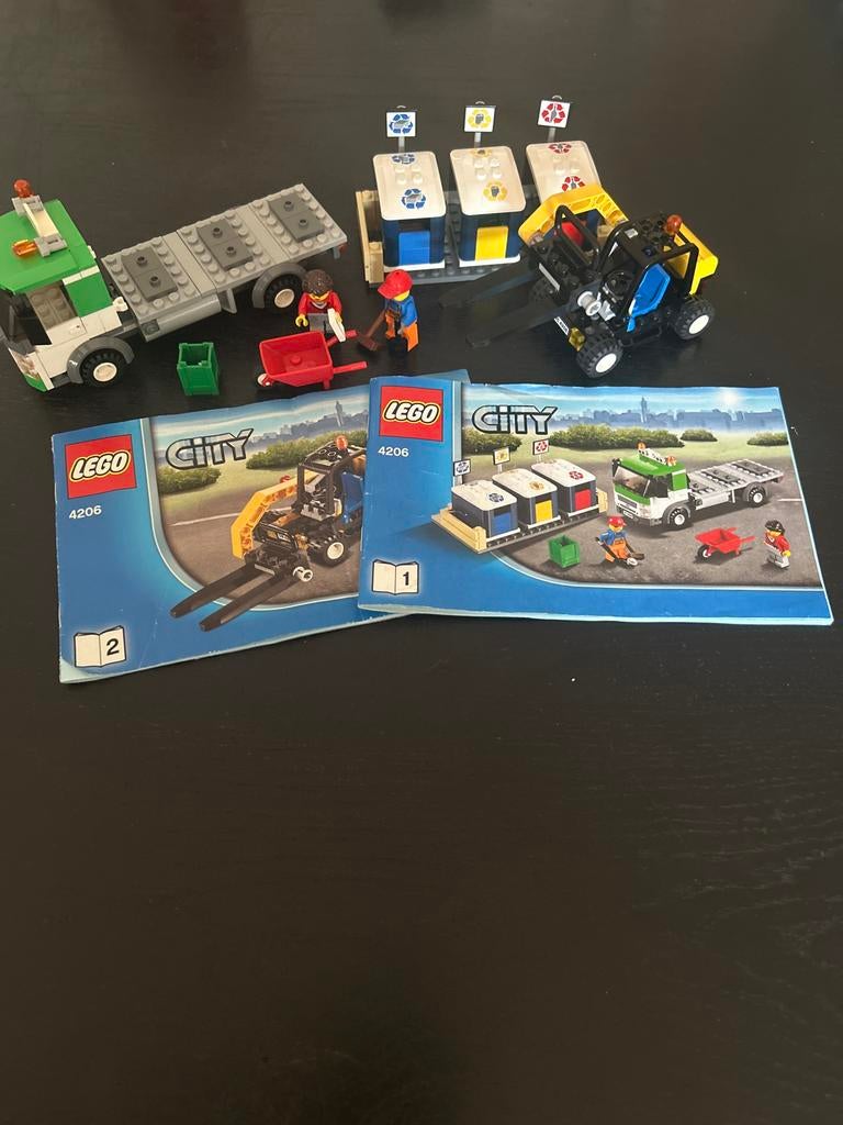 LEGO City 4206 Recycling Truck met vorkheftruck, Ophalen of Verzenden, Gebruikt