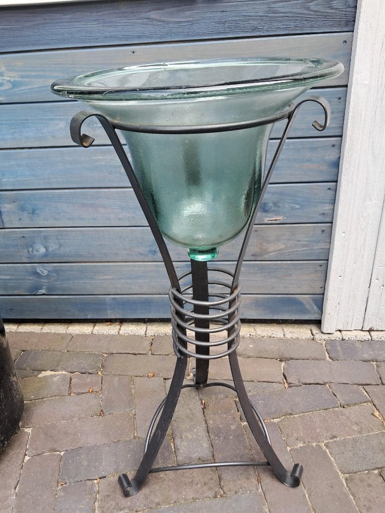 bloempotten en standaard, 25 tot 40 cm, Rond, Ophalen of Verzenden, Zo goed als nieuw
