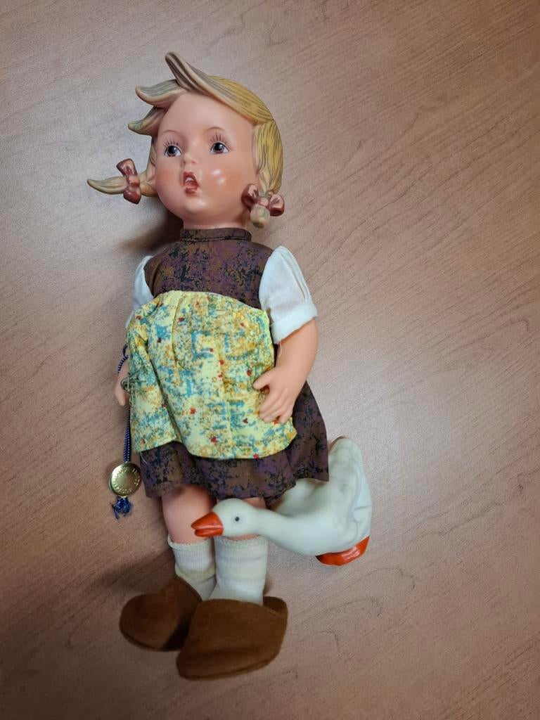 Vintage pop met gans - uniek verzamelobject, Gebruikt, Overige typen, Onbekend, Ophalen of Verzenden