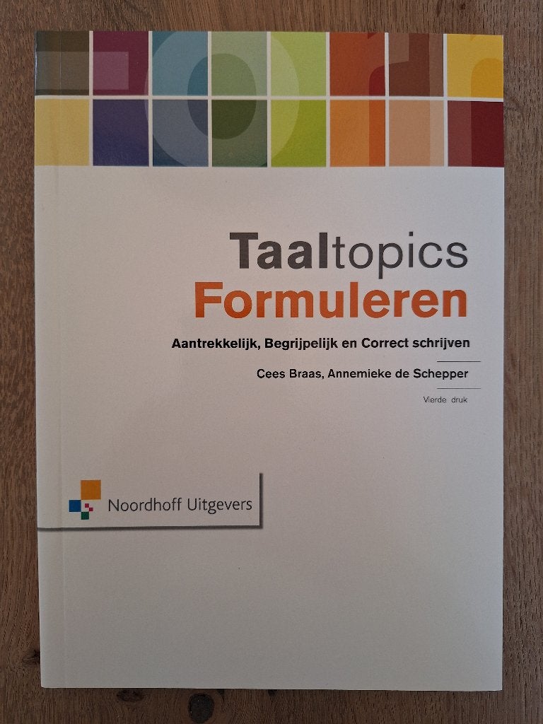 Taaltopics Formuleren, Boeken, Zo goed als nieuw, Beta, Cees Braas, Annemieke de Schepper, HBO