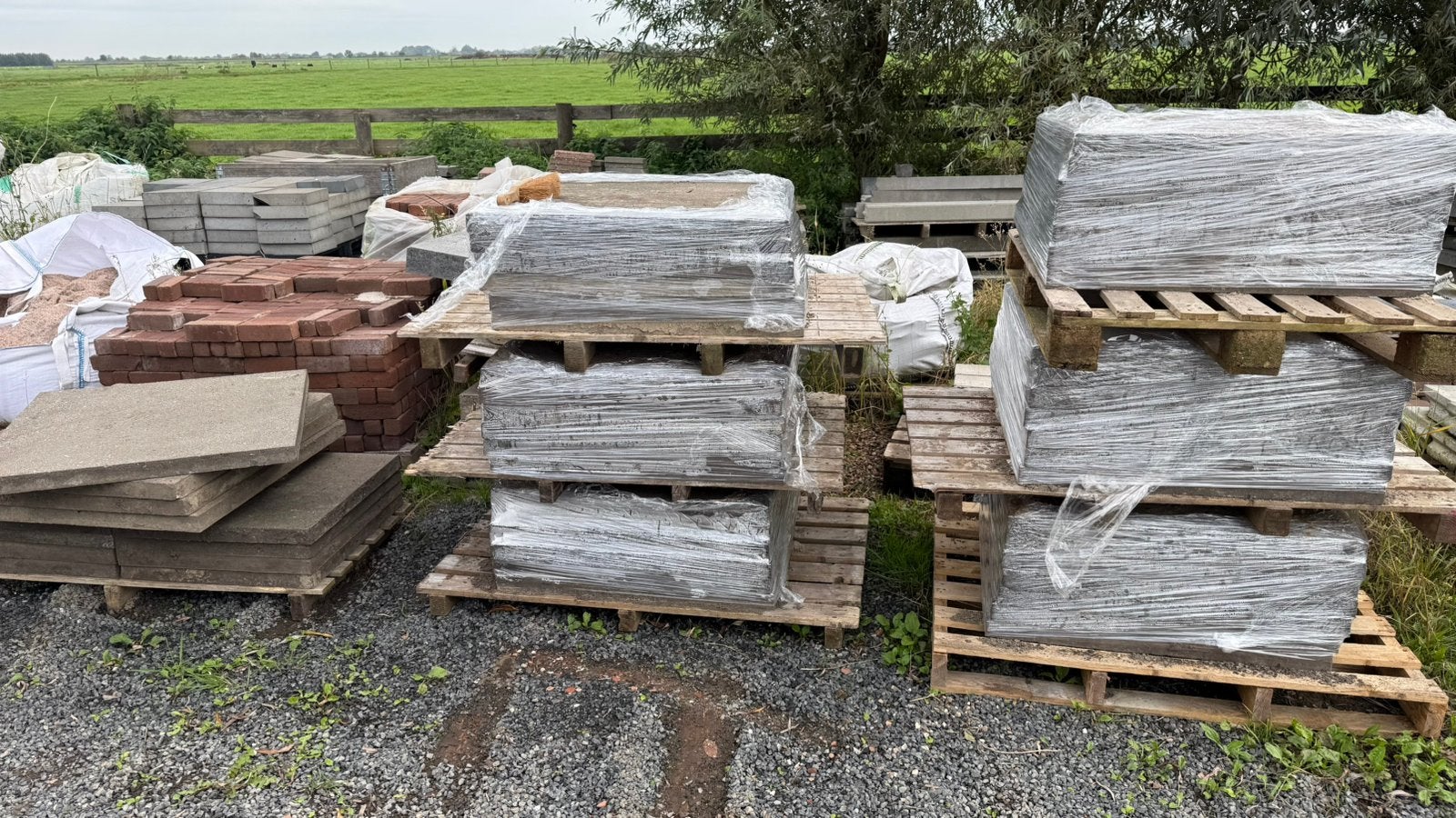 43 st schellevis tegels 80x80x5, Tuin en Terras, Ophalen, Zo goed als nieuw, Beton, Terrastegels