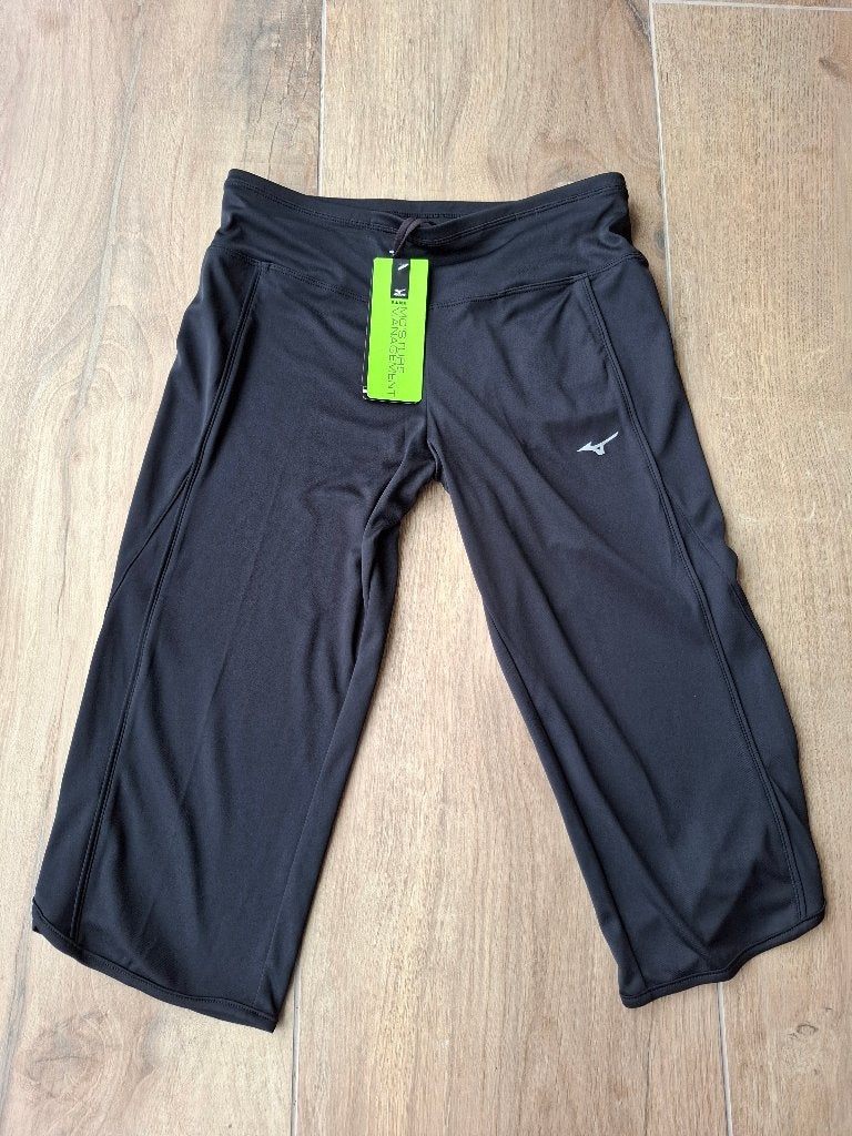 Mizuno Core Capri sportbroek / legging - zwart - XS - nieuw, Kleding | Dames, Zwart, Nieuw, Ophalen of Verzenden, Fitness of Aerobics