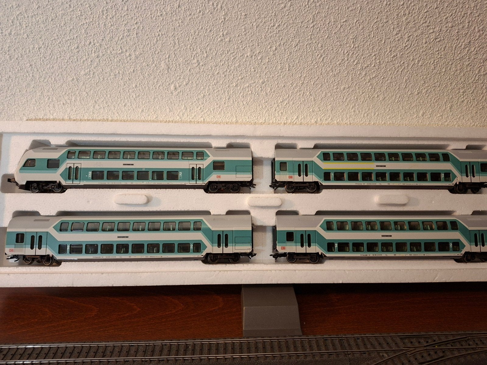 Märklin H0 43580 4-delige Dubbeldekkervan de DB, Wisselstroom, Treinset, Ophalen of Verzenden, Zo goed als nieuw