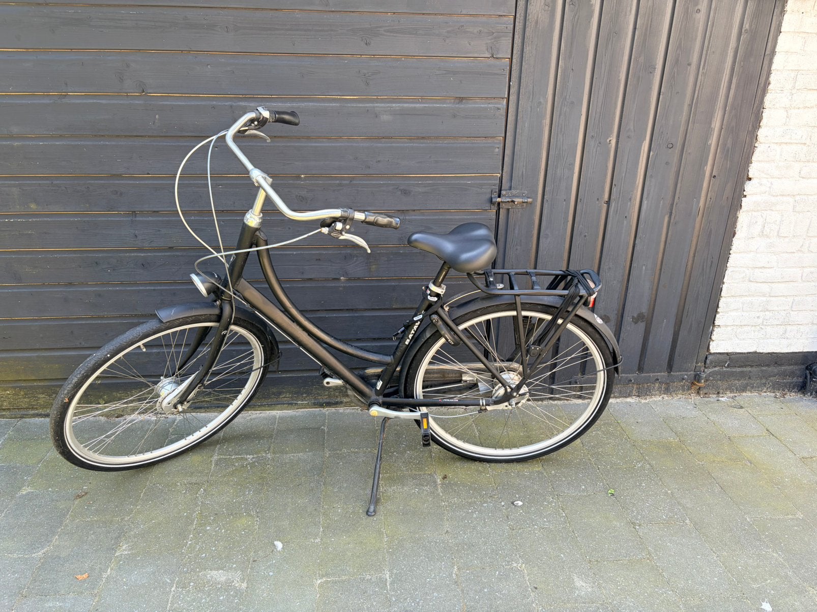 Batavus omafiets zwart, 4 versnellingen en trommelrem, Ophalen, Gebruikt, Versnellingen, 50 tot 53 cm