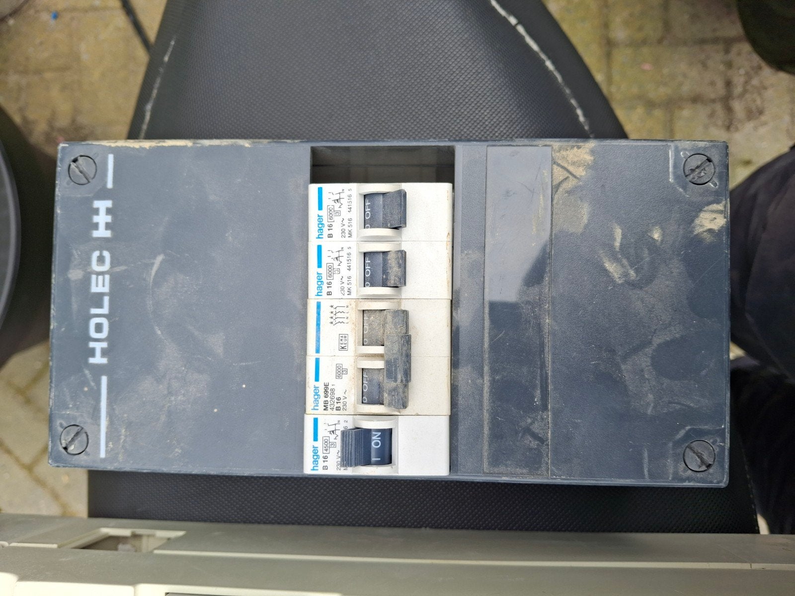 Holec H Hager Groepenkast met 3 Schakelaars, Ophalen, Gebruikt, Schakelaar