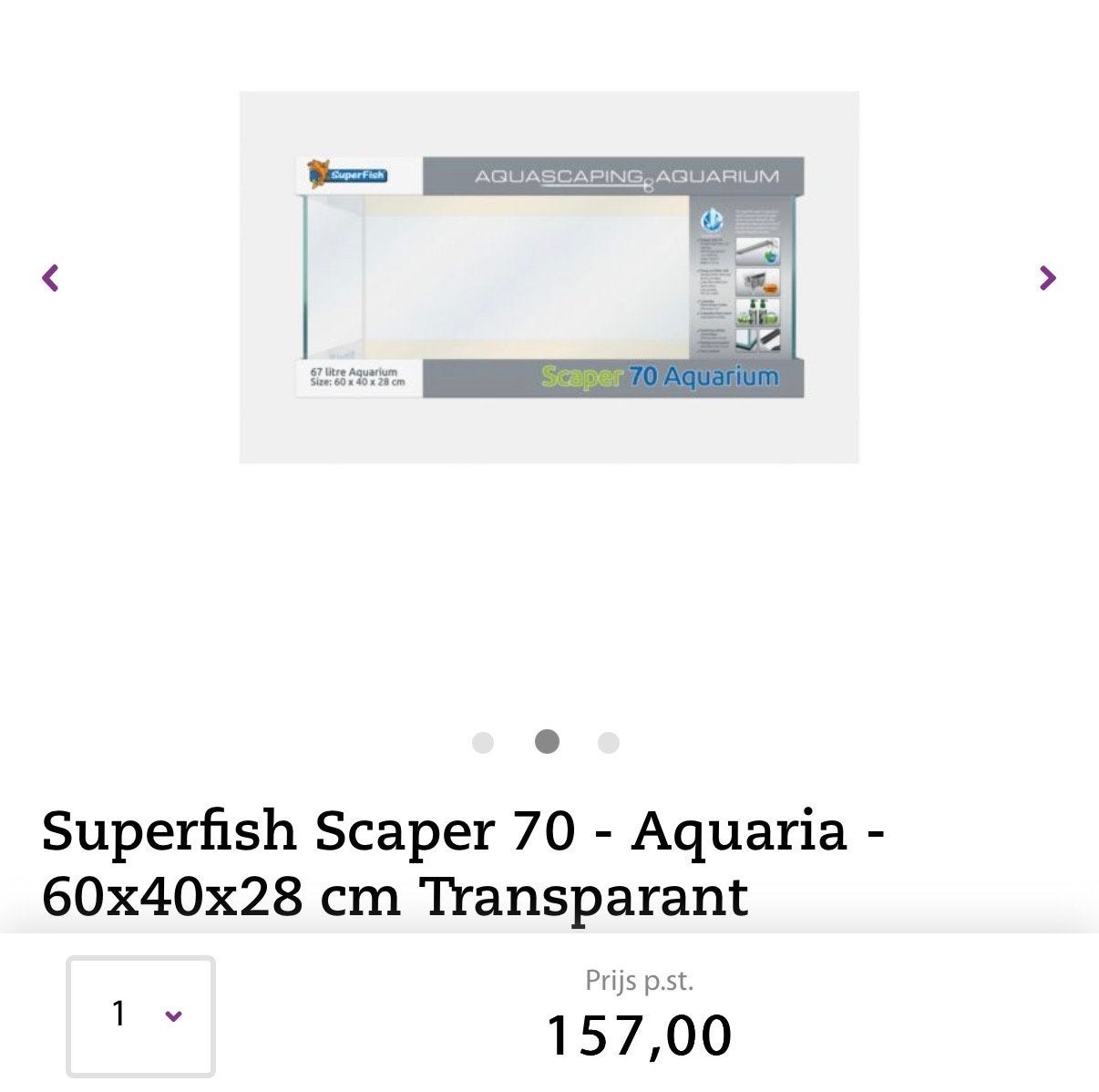 Superfish scaper 70, Ophalen, Zo goed als nieuw, Leeg aquarium, Superfish