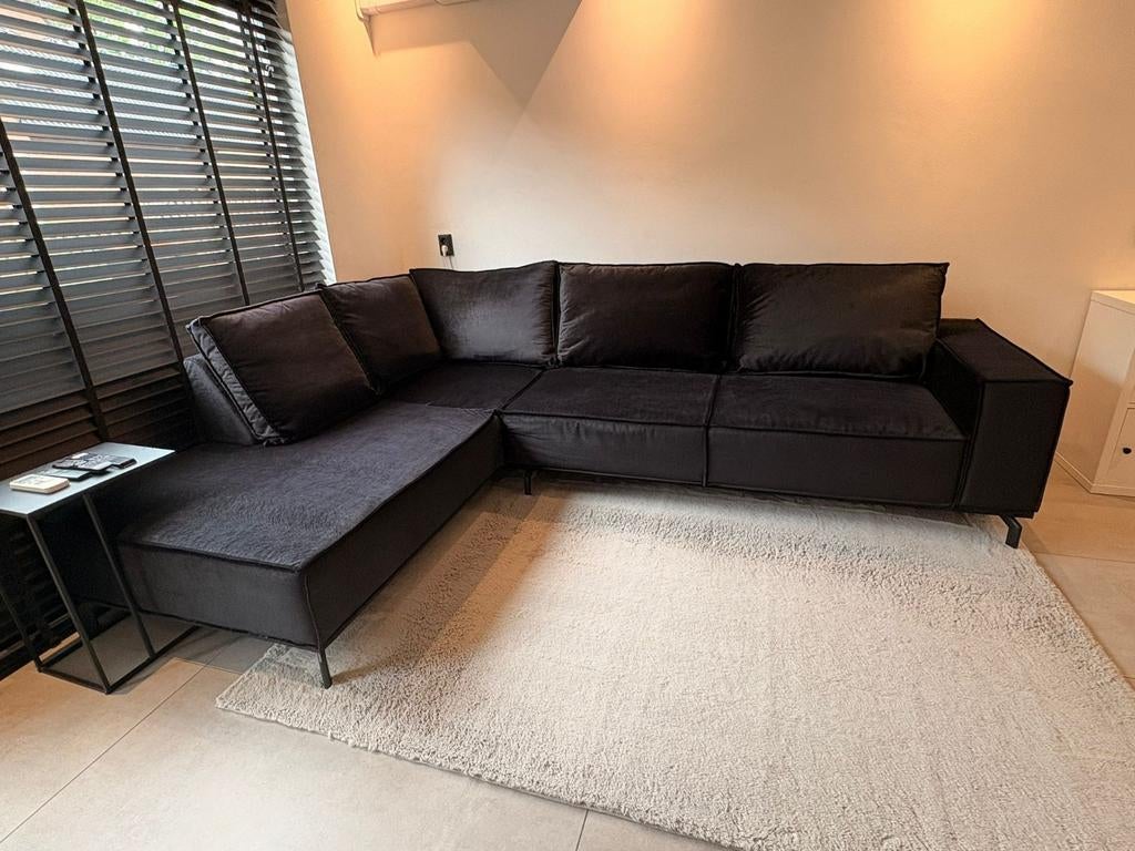 Zo goed als nieuwe stevige hoekbank - 292x215x99 cm, Ophalen, 250 tot 300 cm, 100 tot 125 cm, Hoekbank