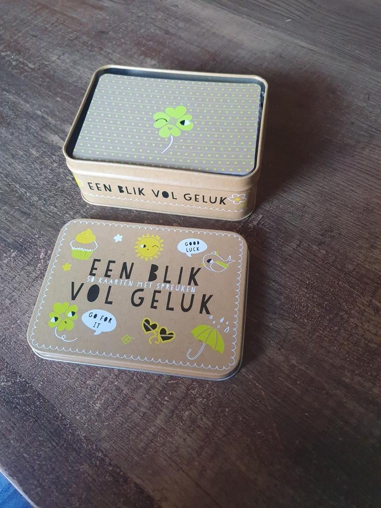 Een Blik Vol Geluk - 50 Kaarten met Spreuken, Ophalen of Verzenden, Zo goed als nieuw, HEMA