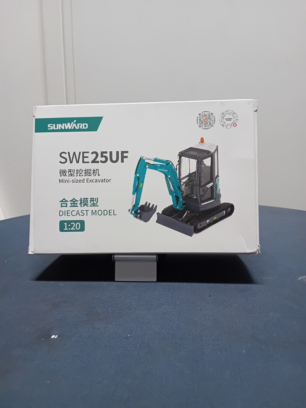 Sunward SWE25UF Mini-graafmachine Diecast Model 1:20, Overige merken, Nieuw, Ophalen of Verzenden, Groter dan 1:32