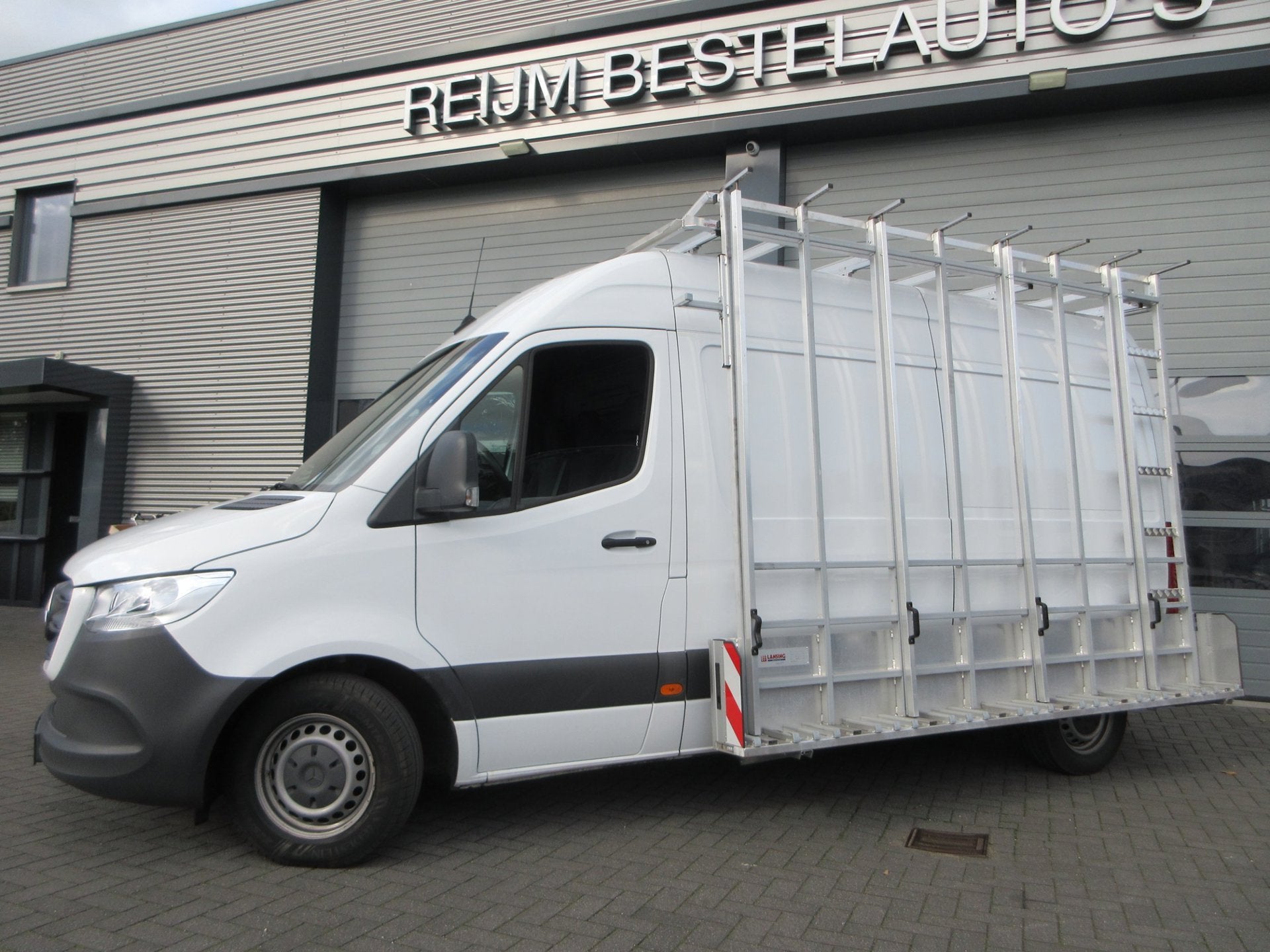Mercedes-Benz Sprinter L2H2 Euro 6 Automaat, Glasresteel, Gl, Auto's, Euro 6, 4 cilinders, 150 pk, Wit