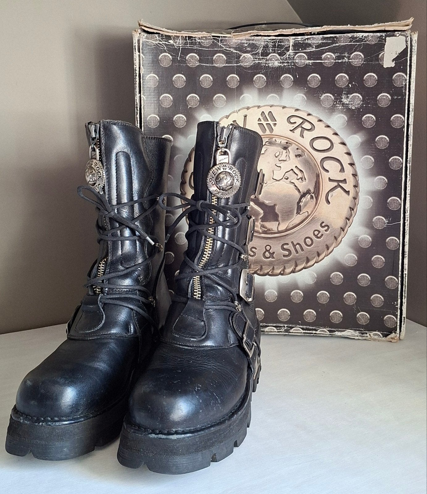 New Rock laarzen - Maat 42, Kleding | Heren, Ophalen, Gedragen, Zwart