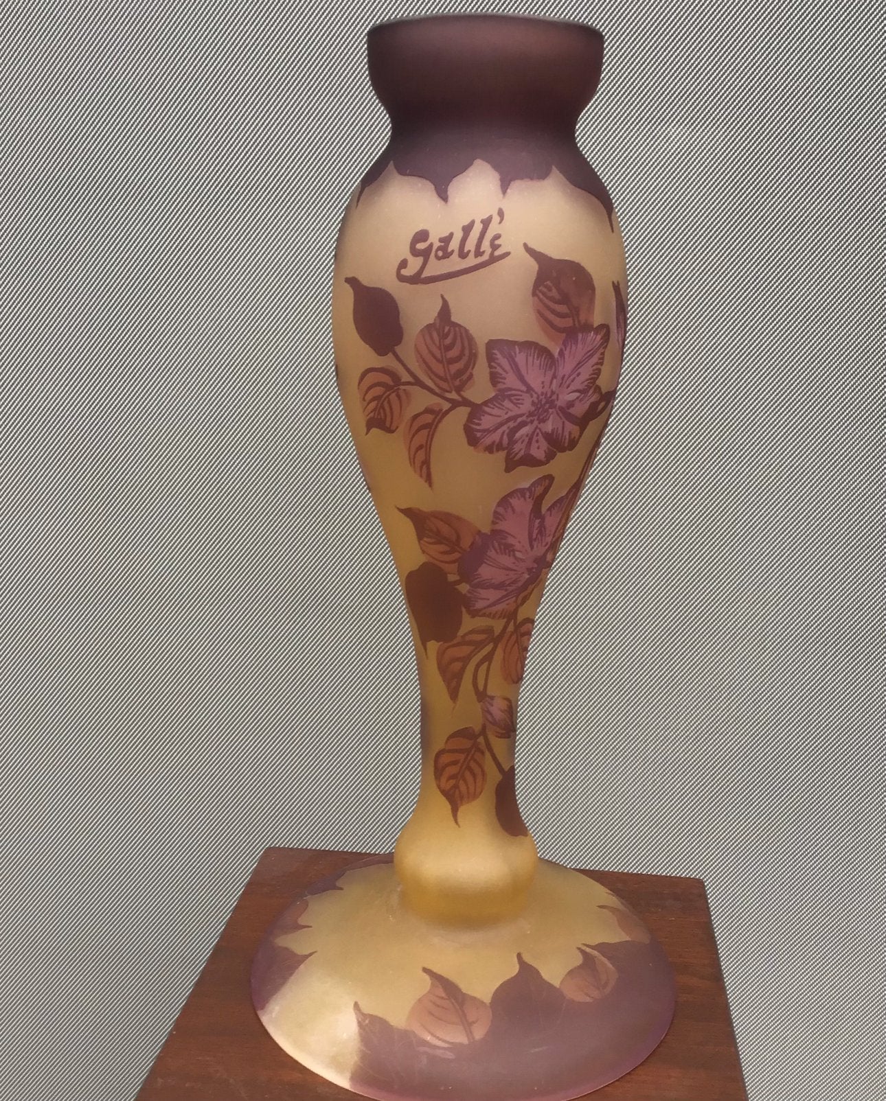 Antieke Emile Gallé Art Nouveau lampvoet in glaspasta, Ophalen