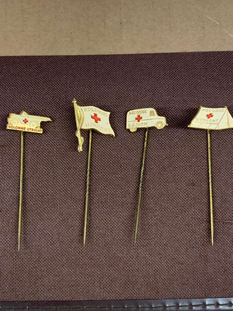 Set van 4 Kolonne Utrecht Speldjes/Pins, Ophalen of Verzenden, Gebruikt, Stad of Land, Speldje of Pin