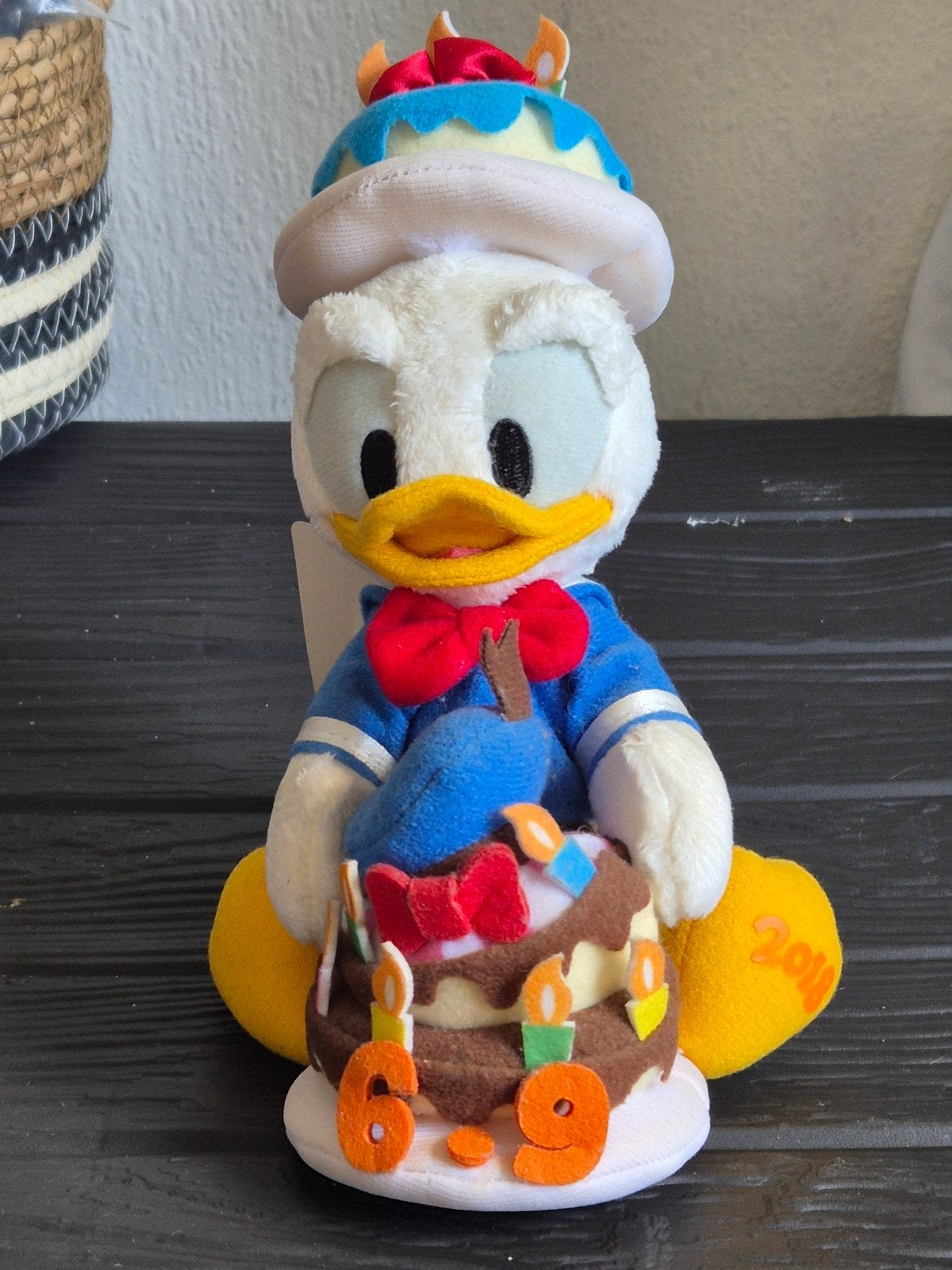 Zeldzame Donald Duck Birthday Knuffel Tokyo Disney Resort, Ophalen of Verzenden, Donald Duck, Zo goed als nieuw, Knuffel