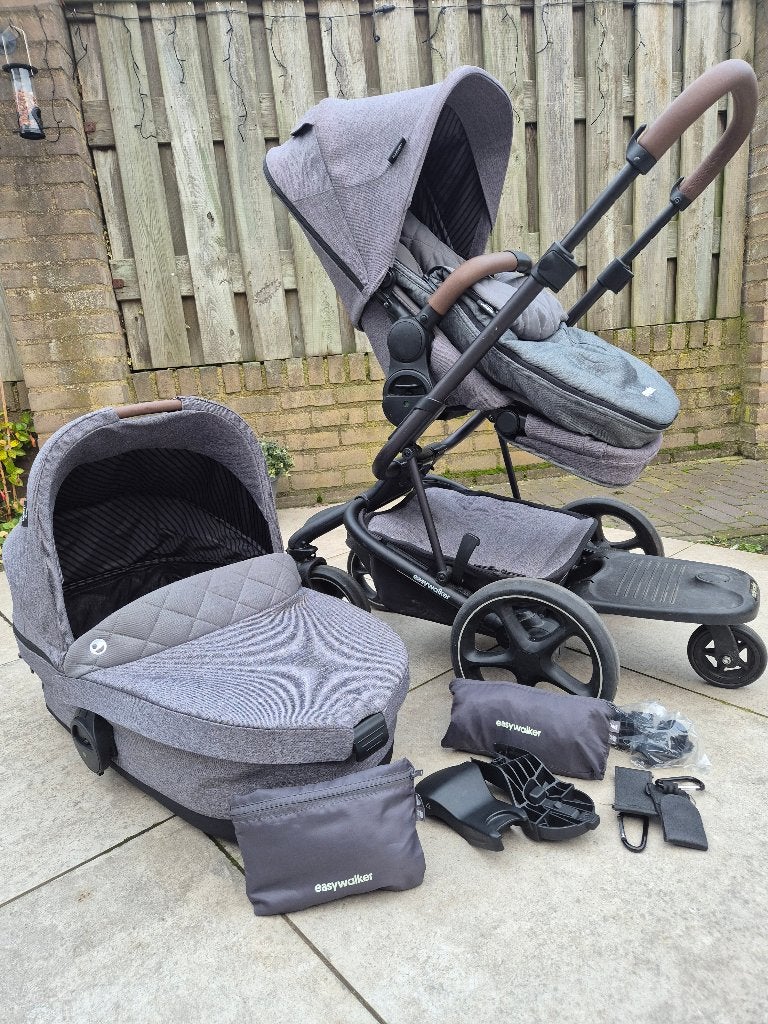 Easywalker Harvey 3 Premium - Diamond Grey, Gebruikt, Verstelbare duwstang, Ophalen, Kinderwagen