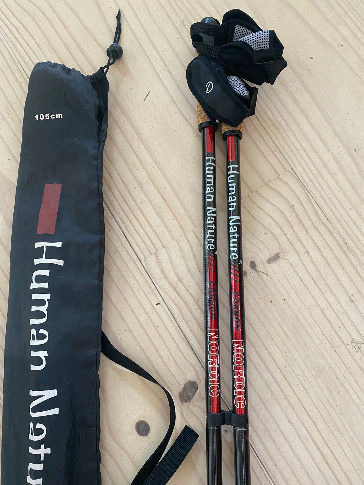 Nordic Walking sticks Human Nature 150 cm, Ophalen, Zo goed als nieuw, Wandelstok