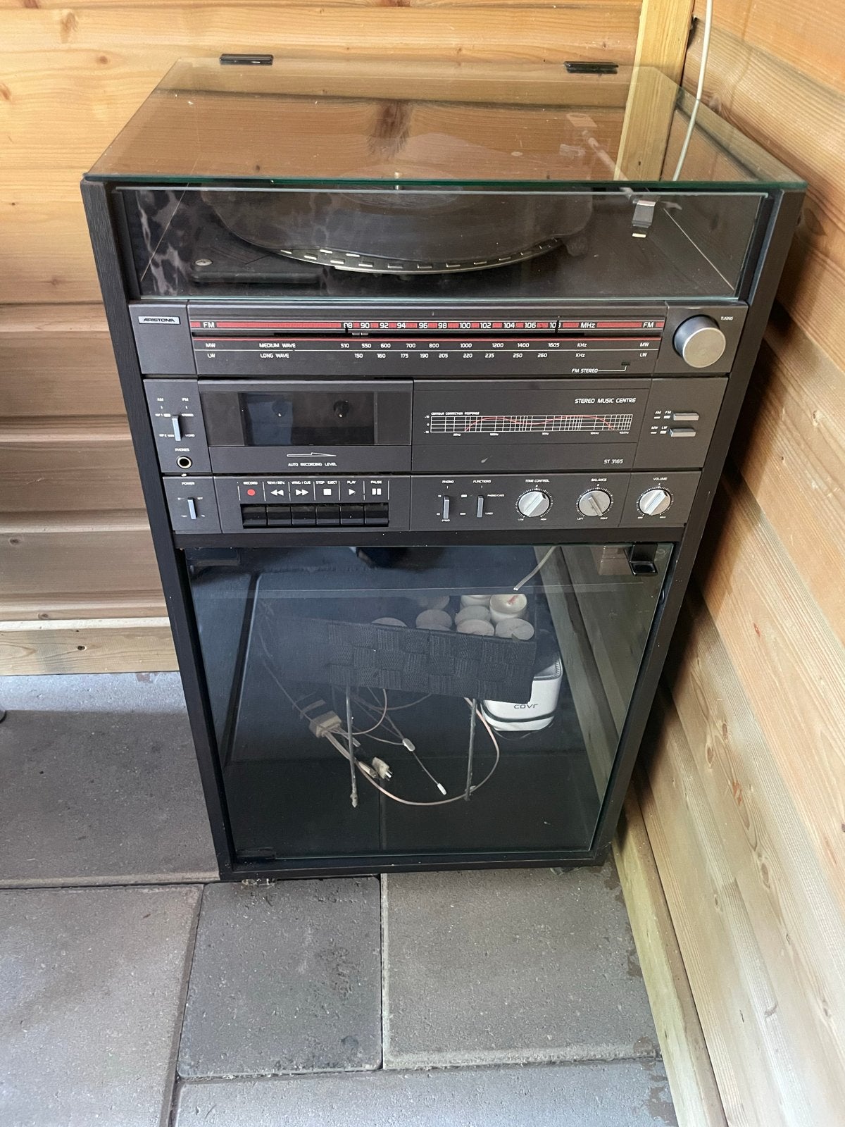 Vintage Philips Stereoset met Platenspeler en Cassettedeck, Ophalen, Gebruikt, Platenspeler, Philips