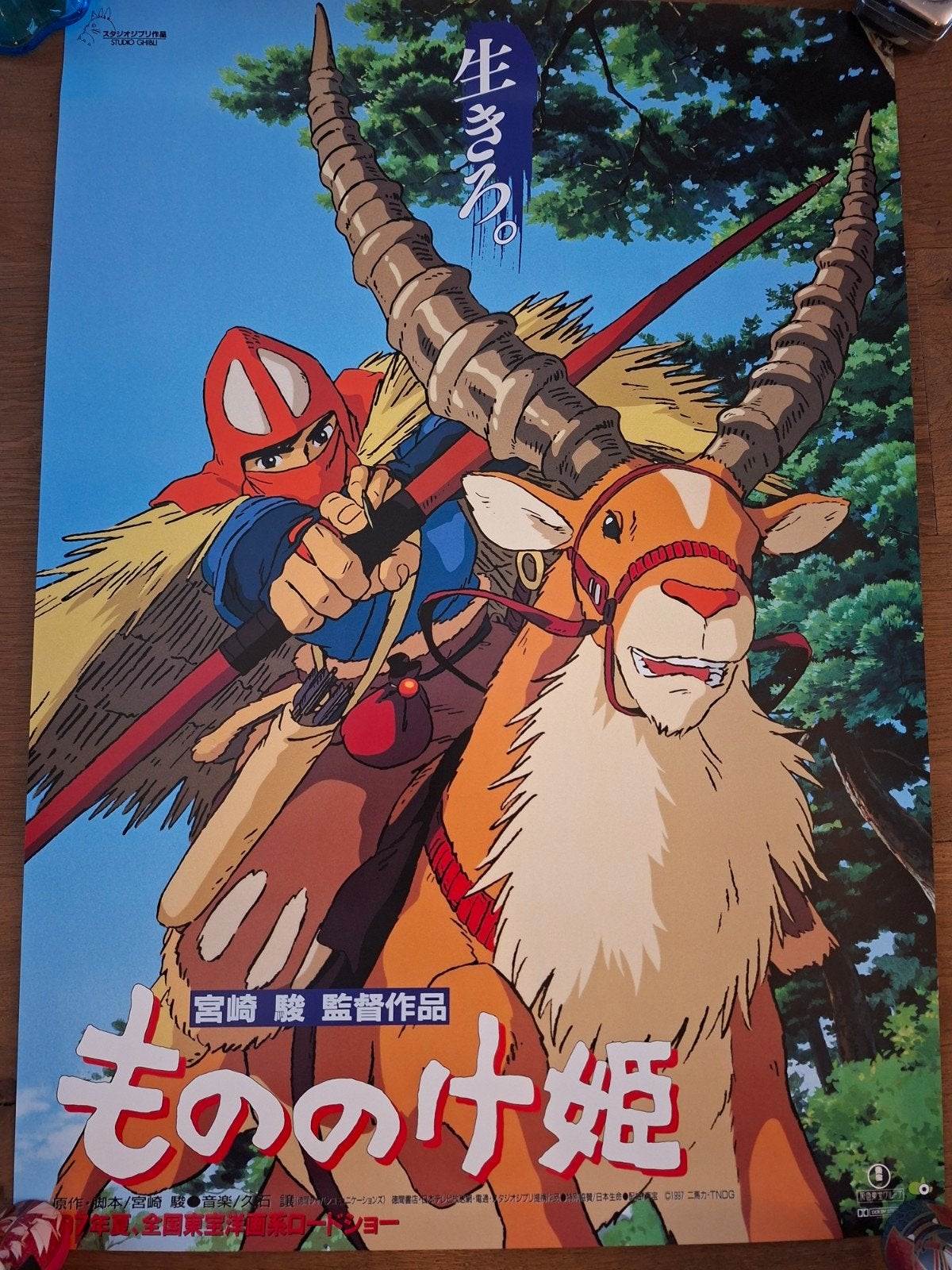 Princess Mononoke - Japanse Studio Ghibli Poster, Rechthoekig Staand, Deurposter of groter, Nieuw, Ophalen of Verzenden