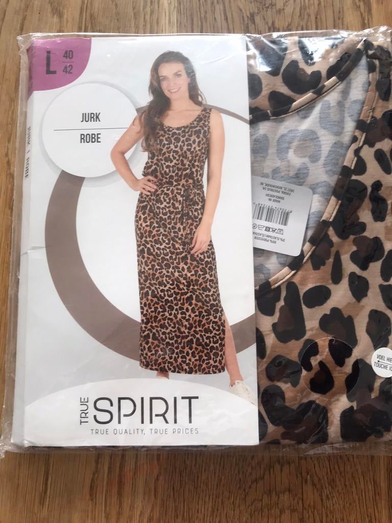 Nieuw in verpakking: Lange mouwloze Animalprint Jurk maat L, Ophalen, Overige kleuren, Maat 42/44 (L), Nieuw