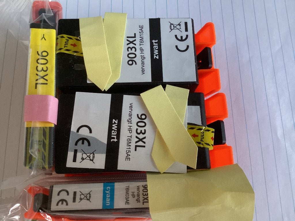 HP903 inktcartridges (zwart, cyaan, geel) 123inkt, Ophalen of Verzenden, Nieuw