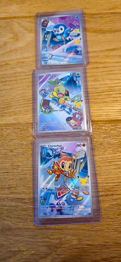 Piplup chimchar turtwig base set 6 stuks, Ophalen of Verzenden