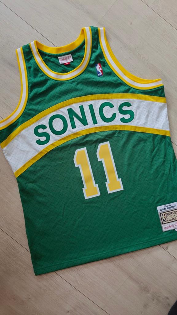 Detlef Schrempf – Seattle SuperSonics #11 NBA jersey (94–95), Ophalen of Verzenden, Zo goed als nieuw, Kleding