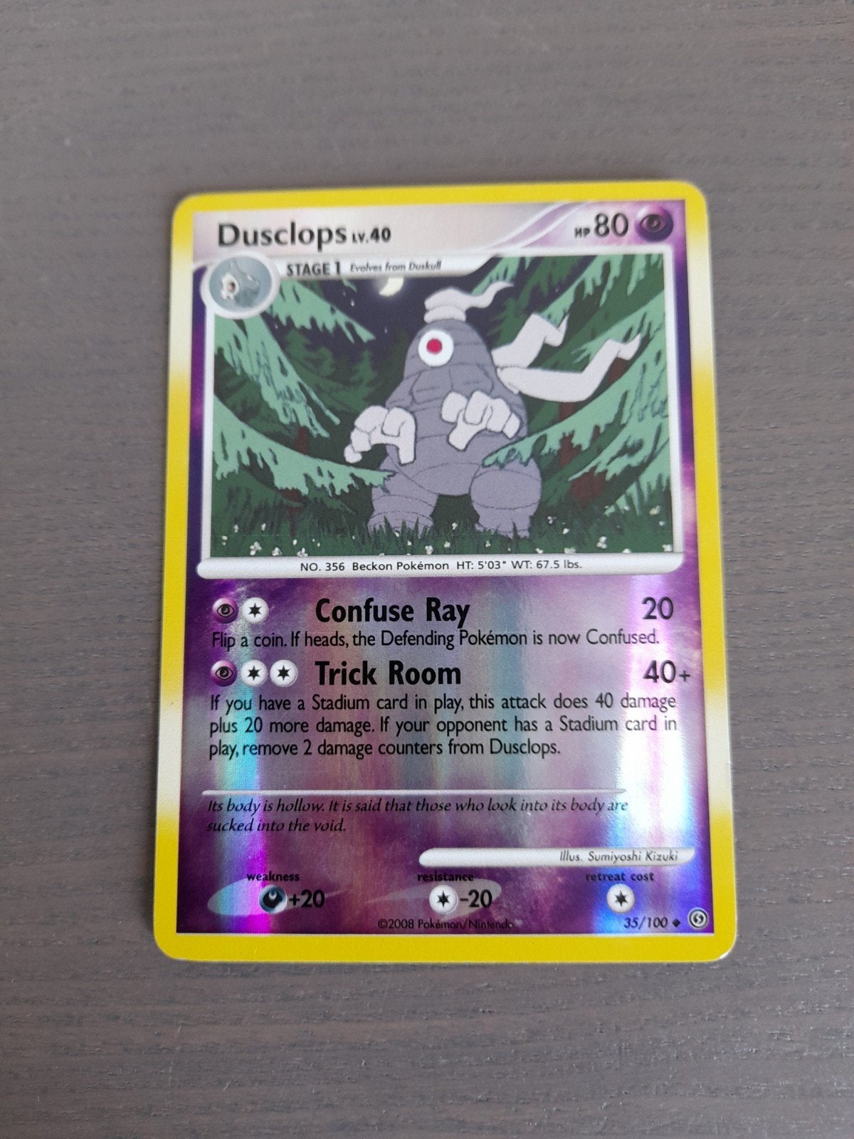 Stormfront 35/100 dusclops reverse, Ophalen of Verzenden, Gebruikt, Losse kaart, Foil