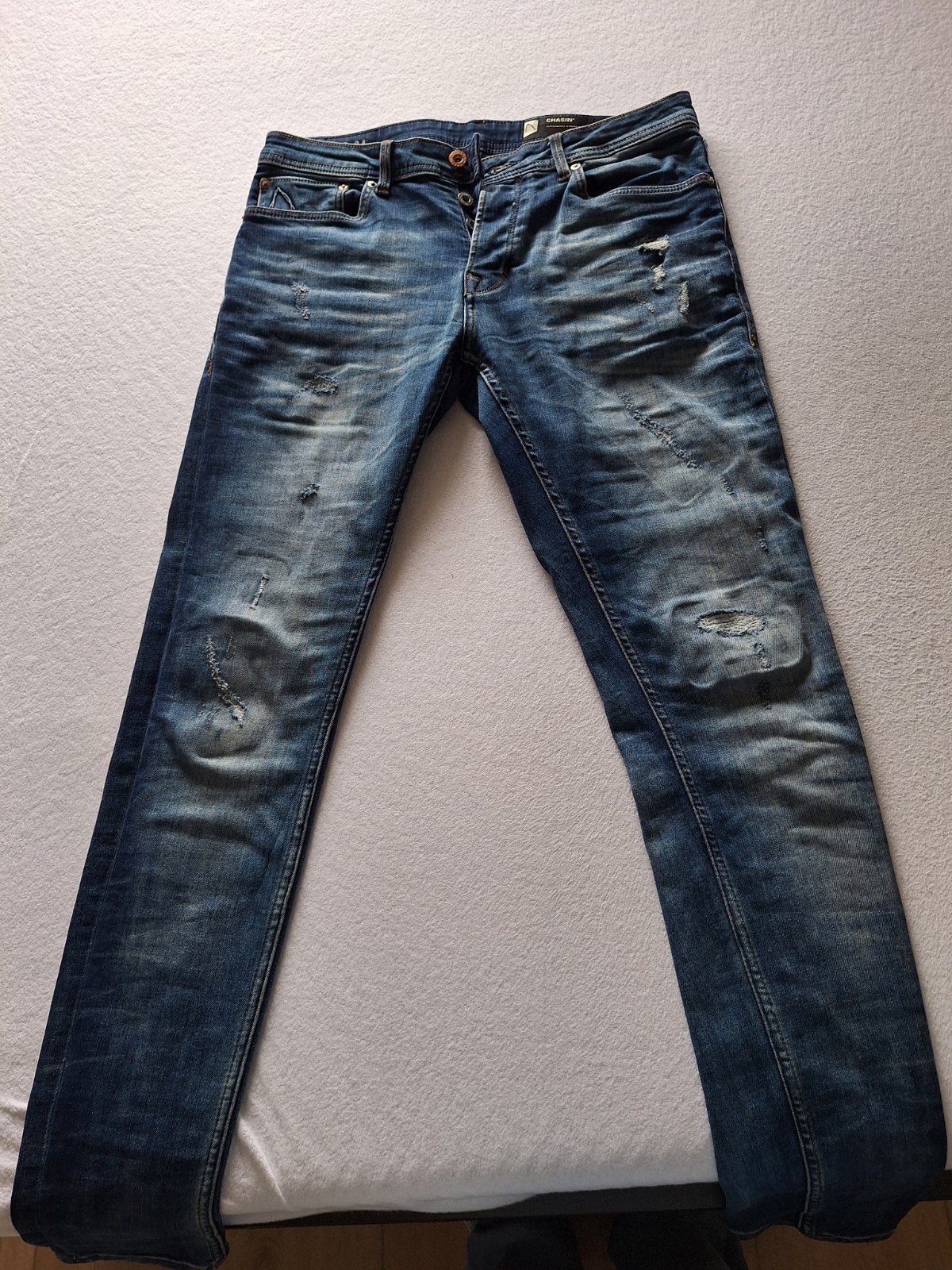 Chasin jeans heren maat 32-34, blauw, 2x gedragen, Ophalen of Verzenden, Zo goed als nieuw, Blauw, W32 (confectie 46) of kleiner