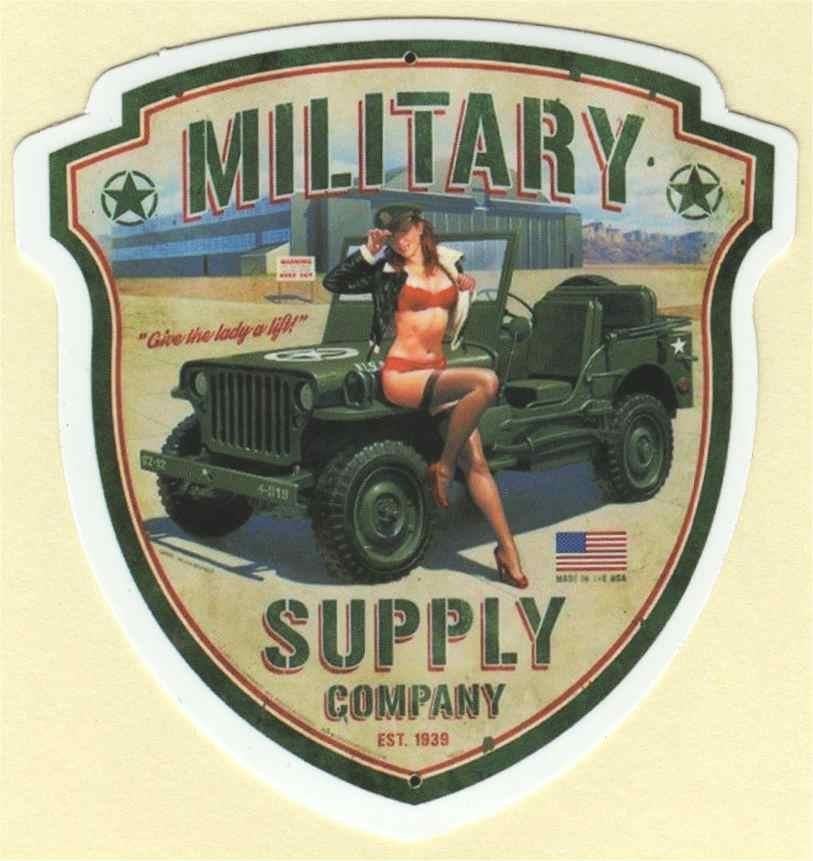 Military Supply Pin-Up Girl sticker #141, Verzenden, Nieuw, Bedrijf of Vereniging