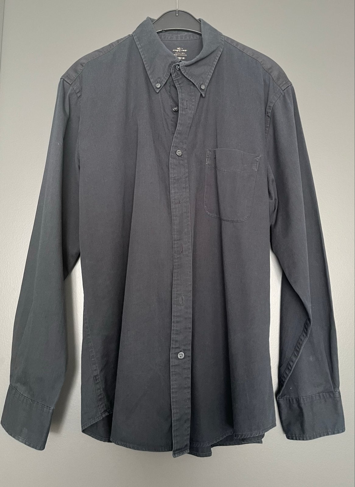 Dockers Heren Overhemd - Zwart - Maat L, Kleding | Heren, Ophalen of Verzenden, Gedragen, Zwart, Halswijdte 41/42 (L)