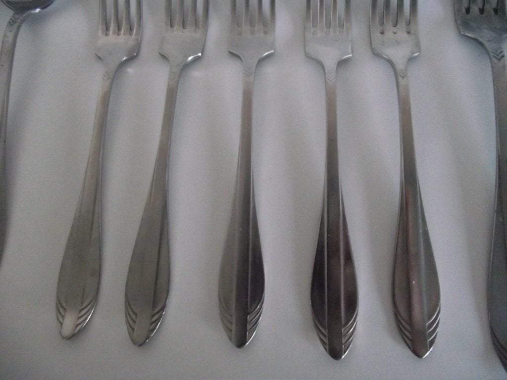 55 x RVS GERO ZILMETA 581 VISGRAAT bestek 1939-1962 per stuk, Ophalen of Verzenden