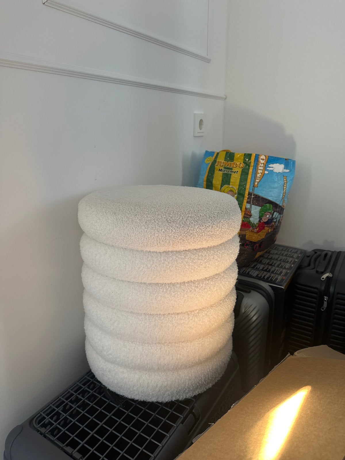 Teddy Poef, Huis en Inrichting, Ophalen, Minder dan 50 cm, Rond, Zo goed als nieuw